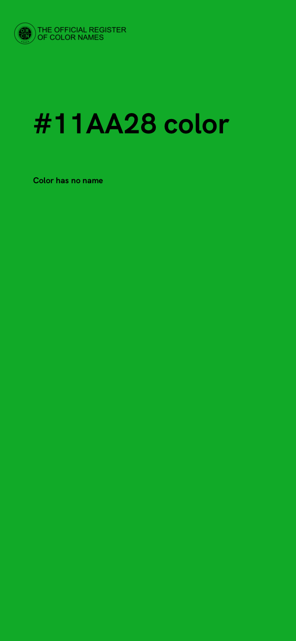 #11AA28 color image