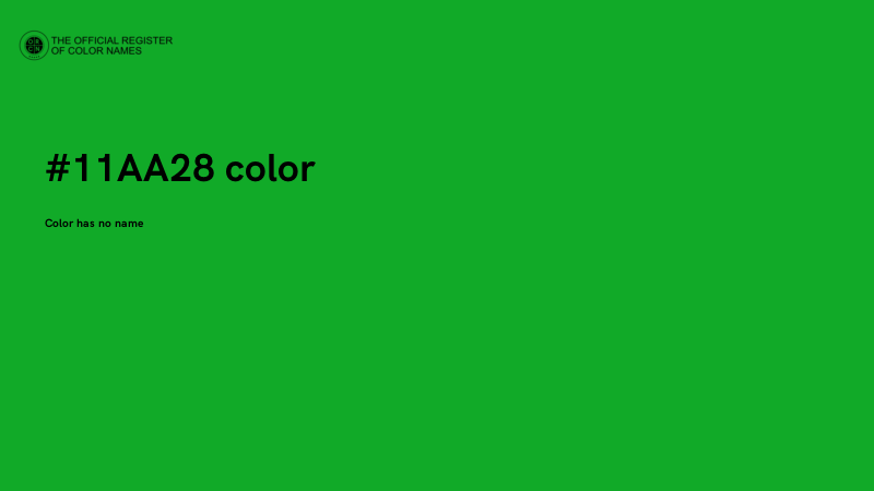 #11AA28 color image