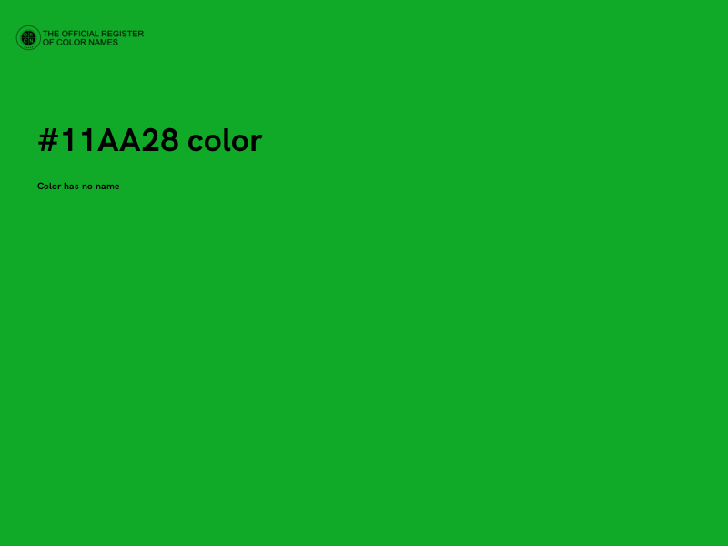#11AA28 color image