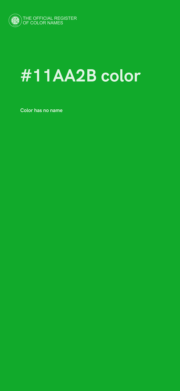 #11AA2B color image