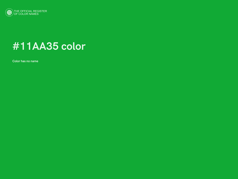 #11AA35 color image