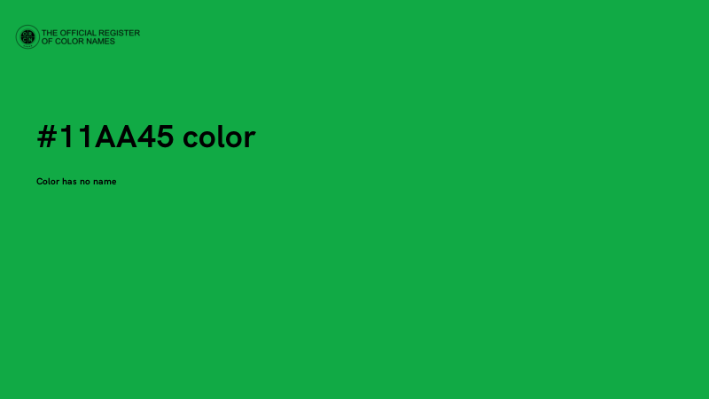 #11AA45 color image