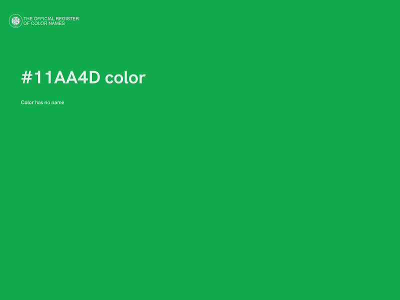 #11AA4D color image