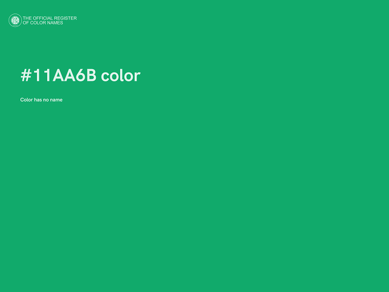 #11AA6B color image
