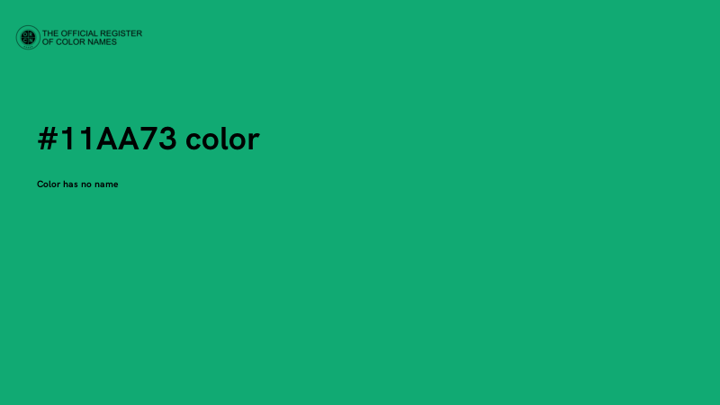 #11AA73 color image