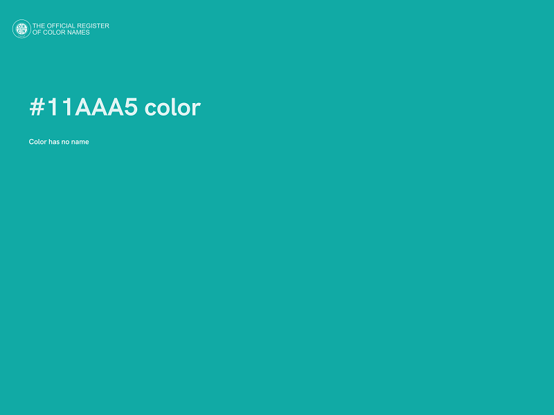 #11AAA5 color image