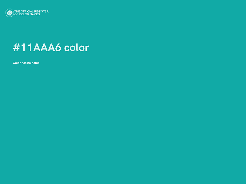#11AAA6 color image