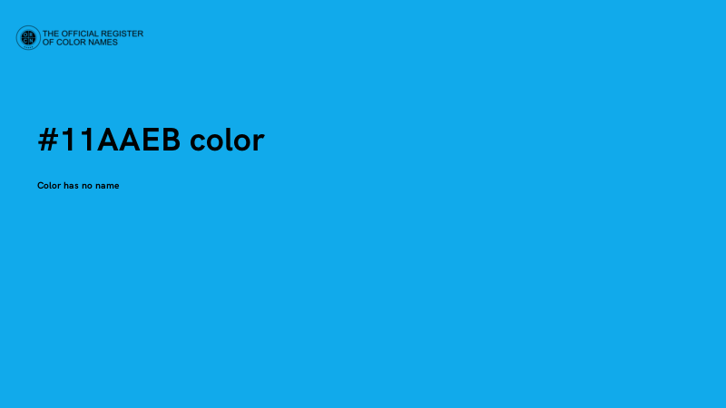 #11AAEB color image