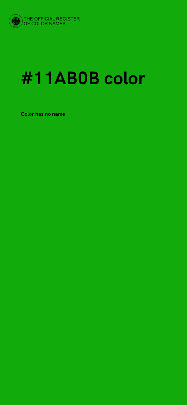 #11AB0B color image