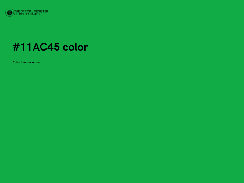 #11AC45 color image