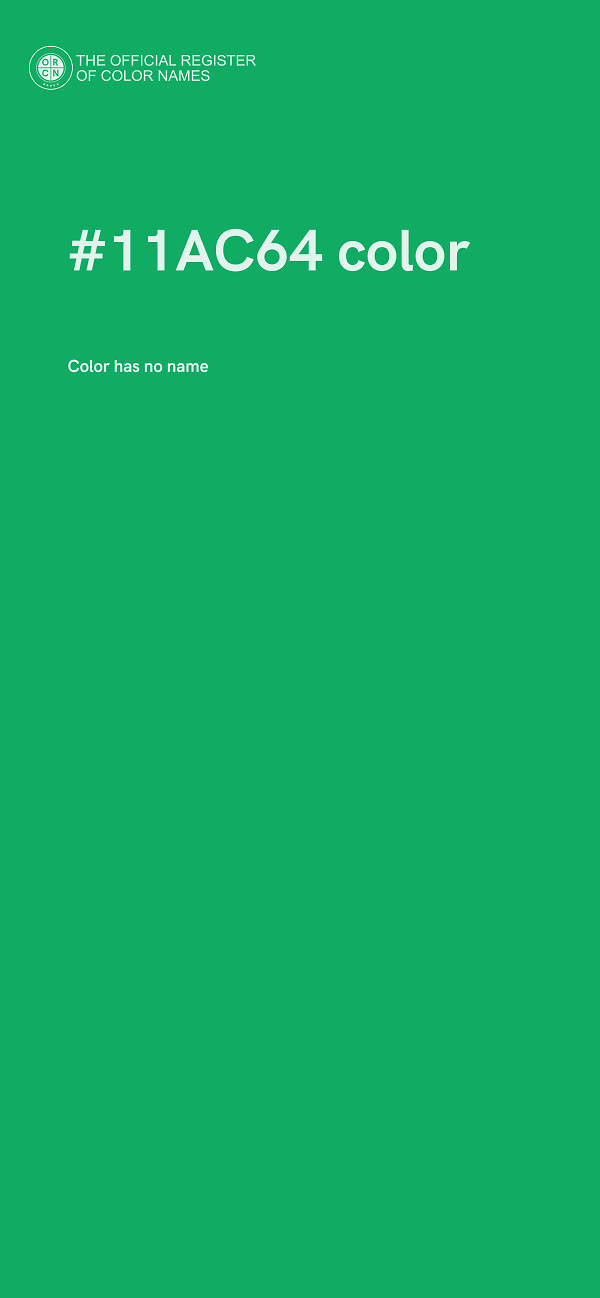 #11AC64 color image