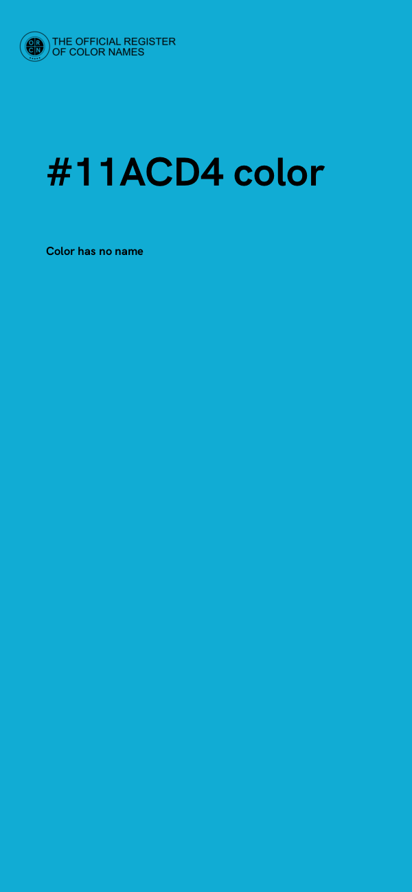 #11ACD4 color image