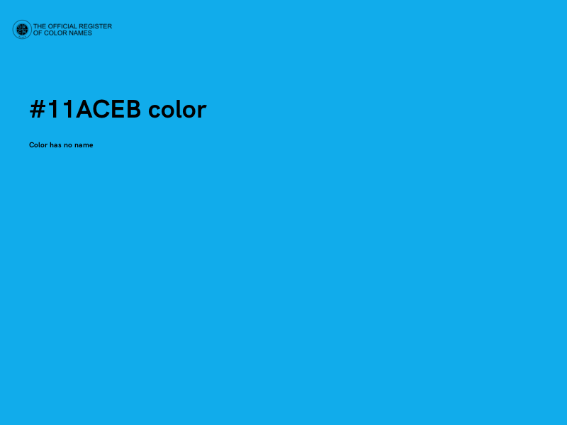 #11ACEB color image