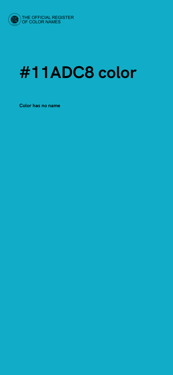 #11ADC8 color image