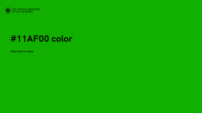 #11AF00 color image
