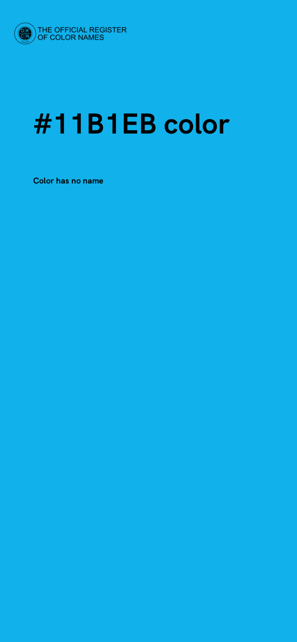 #11B1EB color image