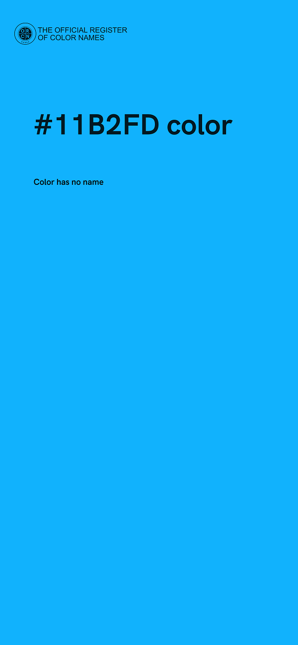 #11B2FD color image