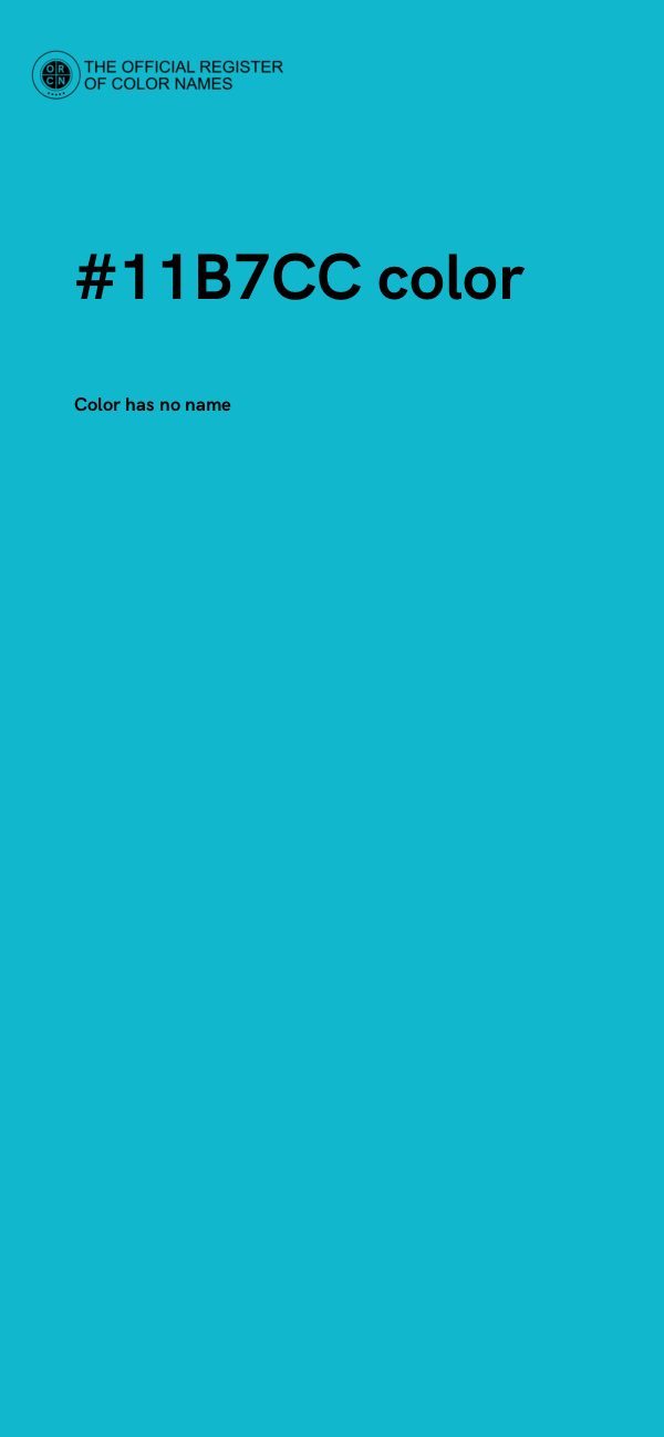 #11B7CC color image