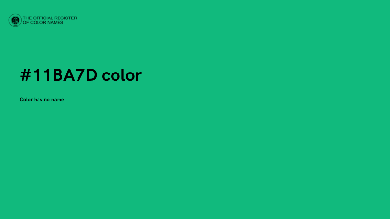 #11BA7D color image