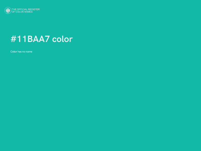 #11BAA7 color image