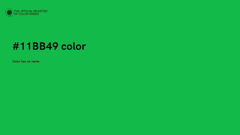 #11BB49 color image
