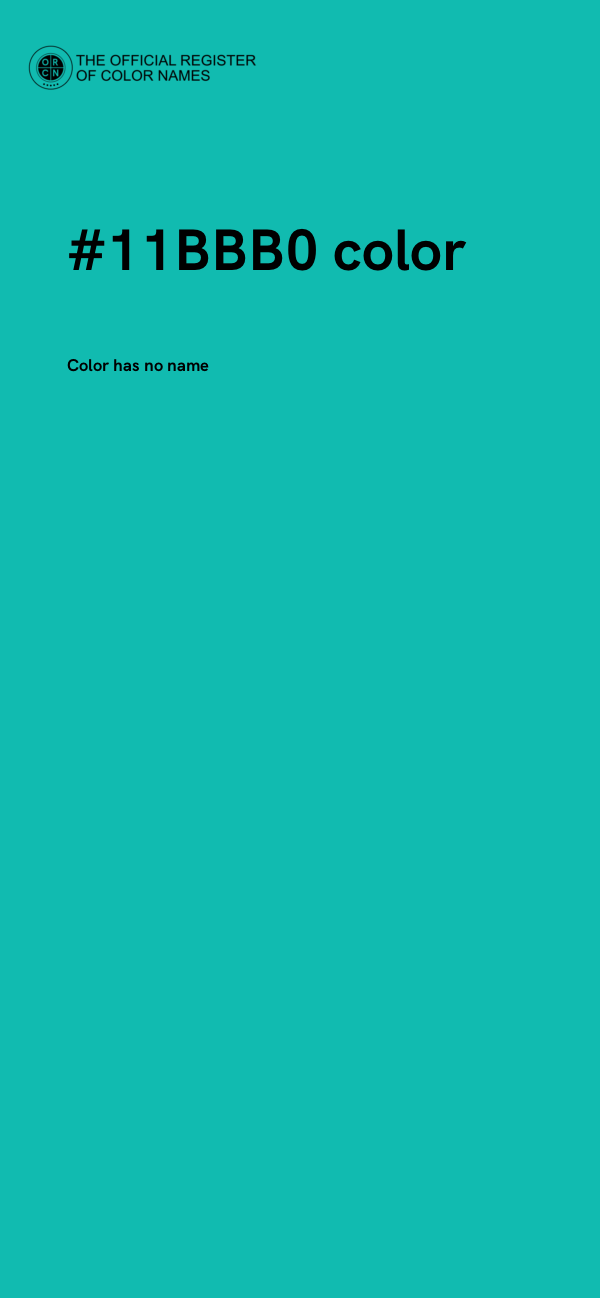 #11BBB0 color image