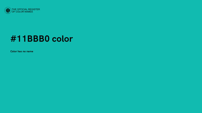 #11BBB0 color image