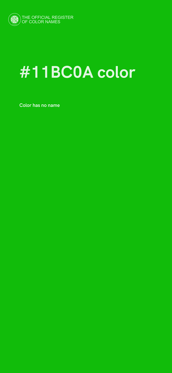 #11BC0A color image