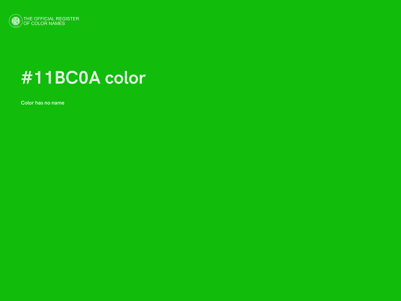 #11BC0A color image