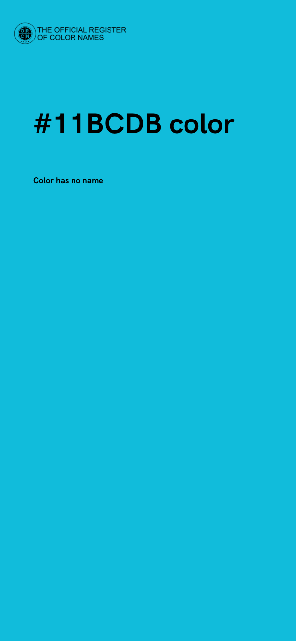 #11BCDB color image