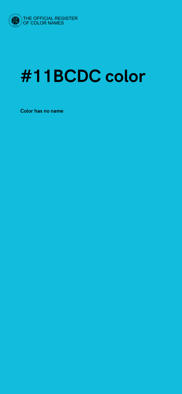 #11BCDC color image