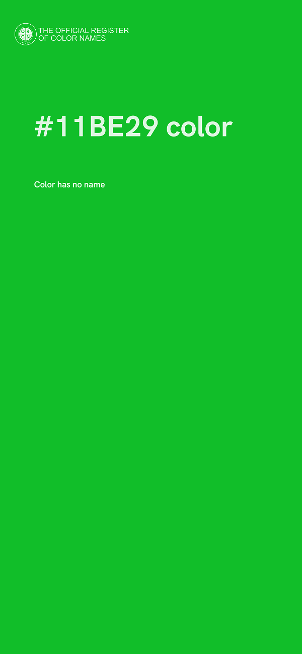 #11BE29 color image