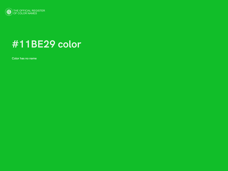 #11BE29 color image