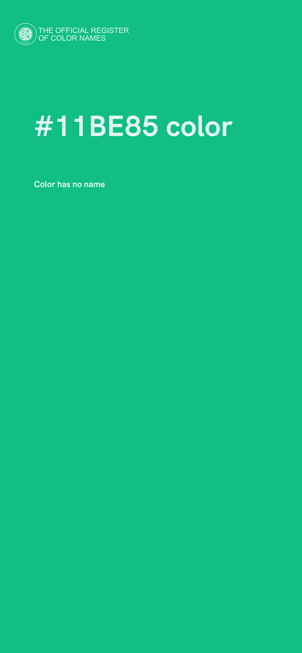 #11BE85 color image