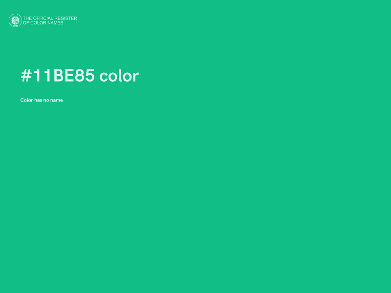#11BE85 color image