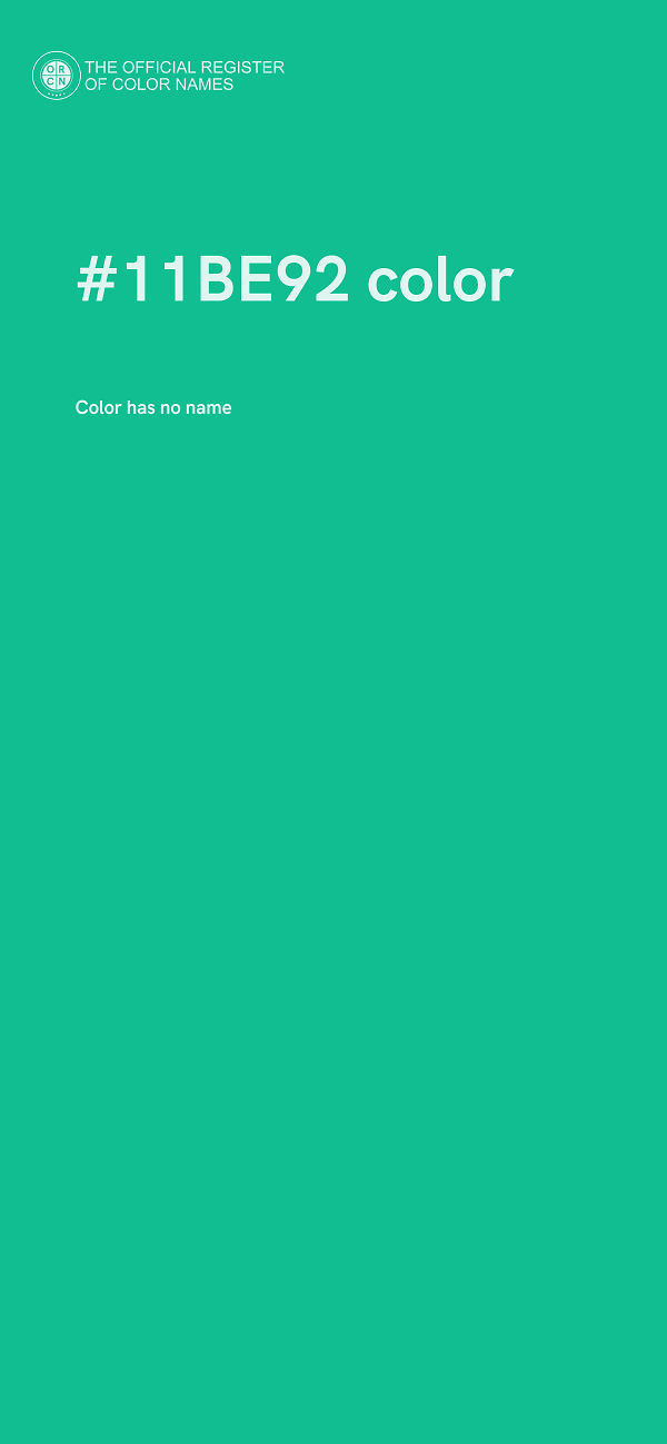 #11BE92 color image