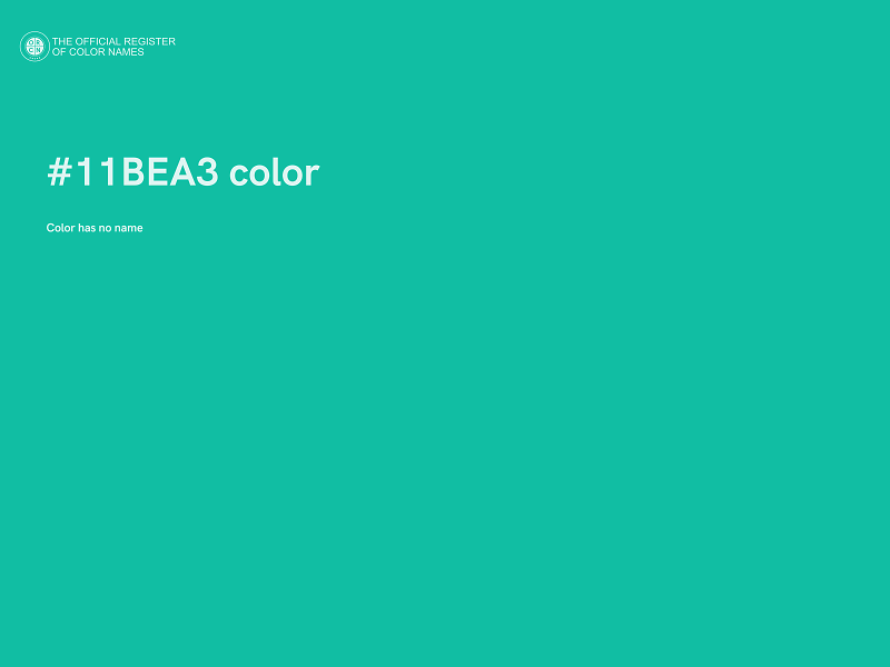 #11BEA3 color image