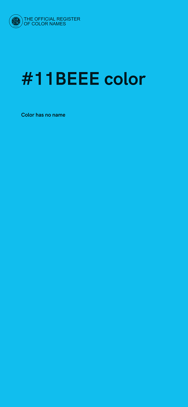 #11BEEE color image