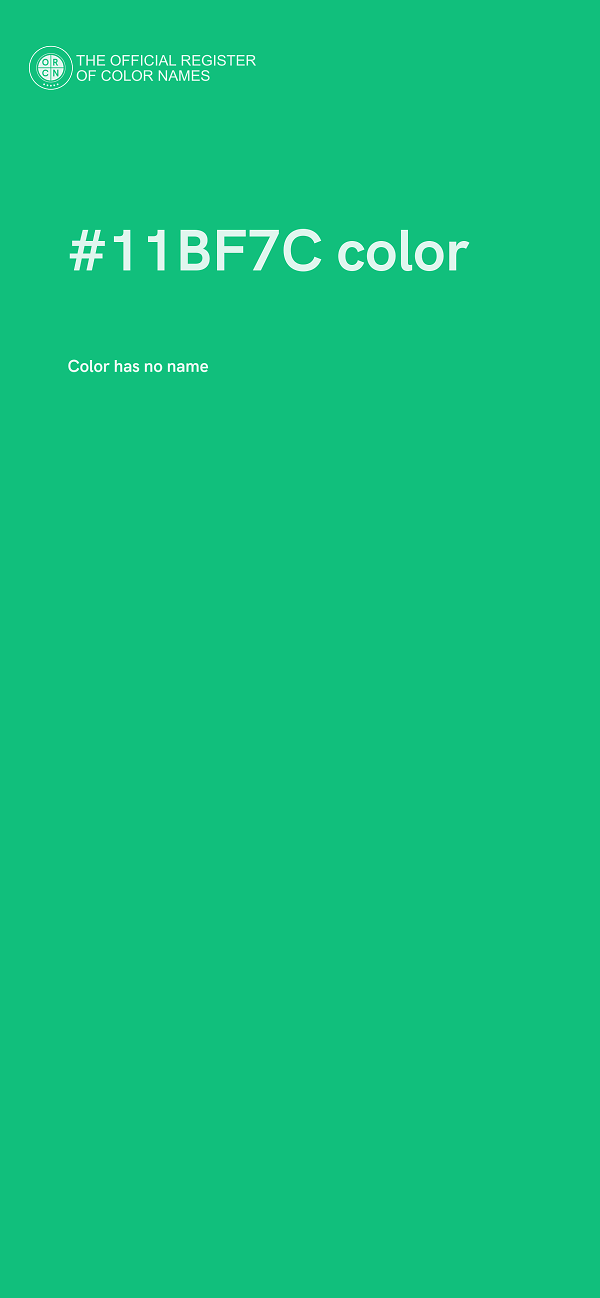 #11BF7C color image