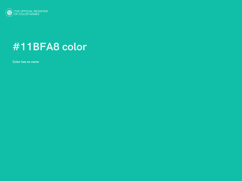 #11BFA8 color image