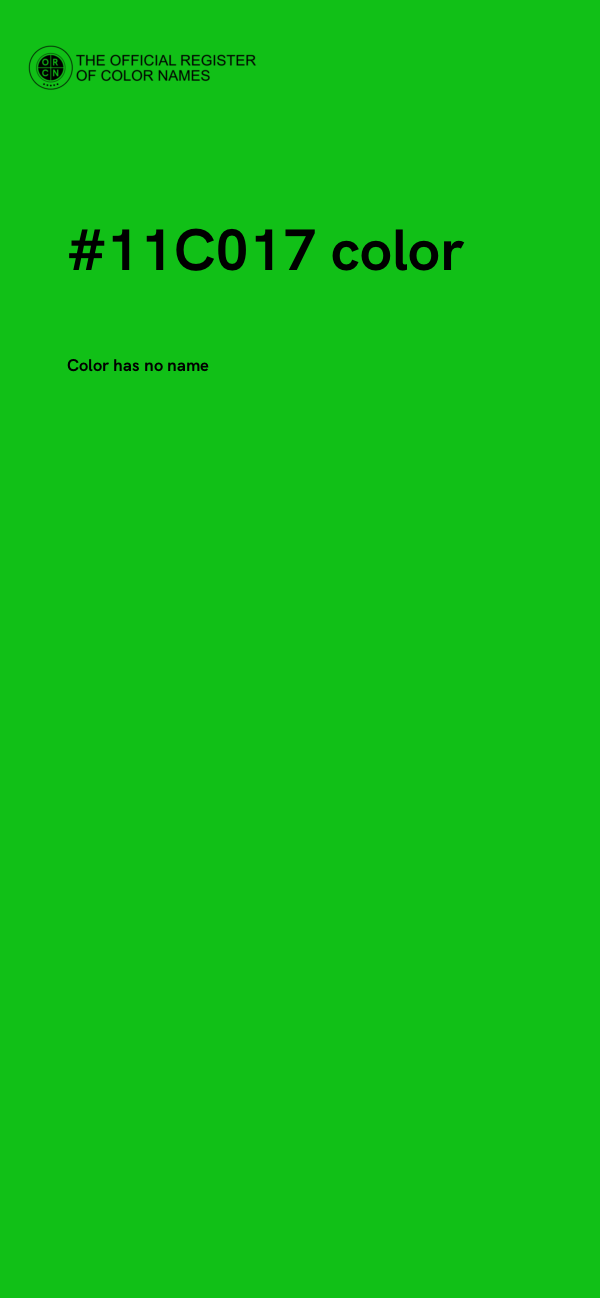 #11C017 color image
