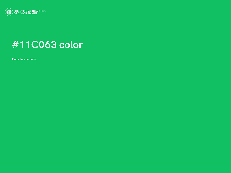 #11C063 color image