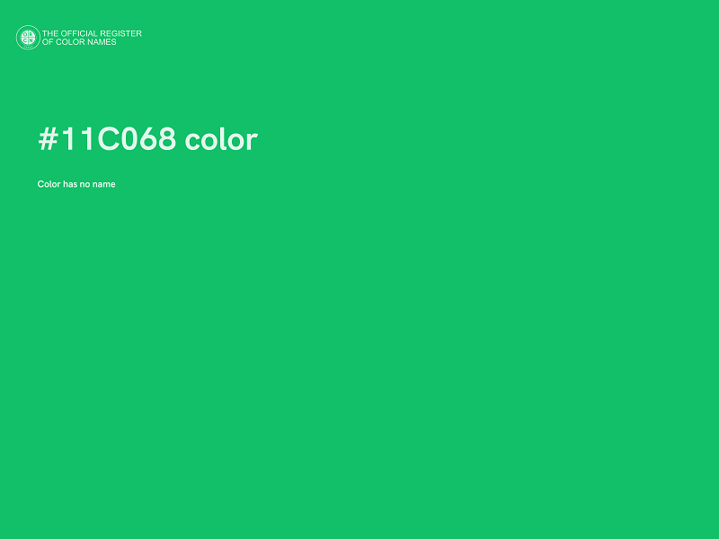 #11C068 color image