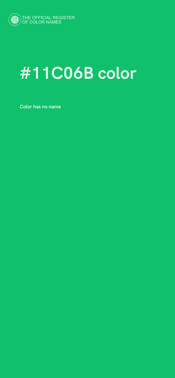 #11C06B color image