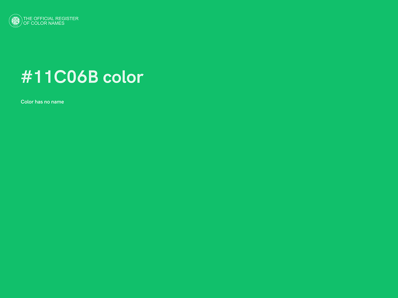 #11C06B color image