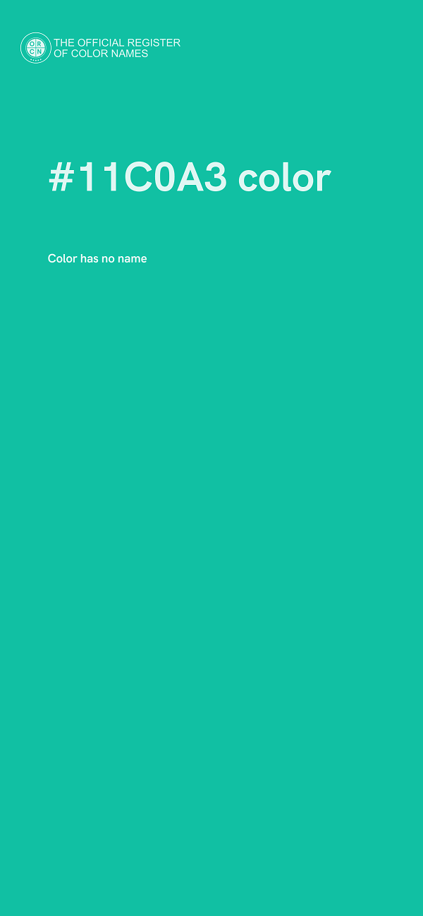 #11C0A3 color image