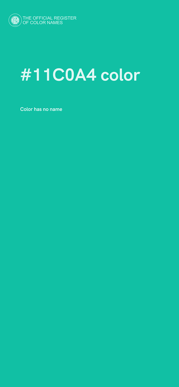 #11C0A4 color image