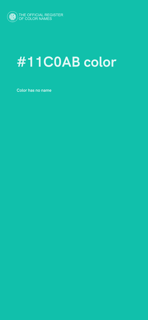 #11C0AB color image