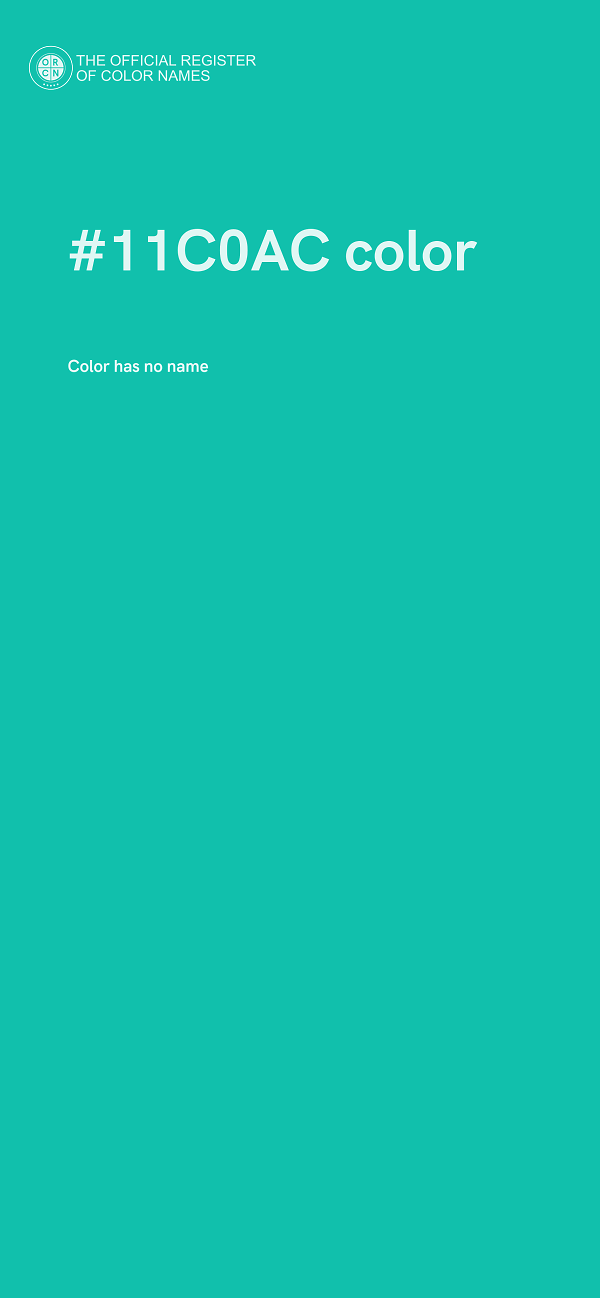 #11C0AC color image