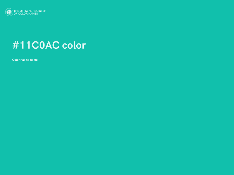 #11C0AC color image